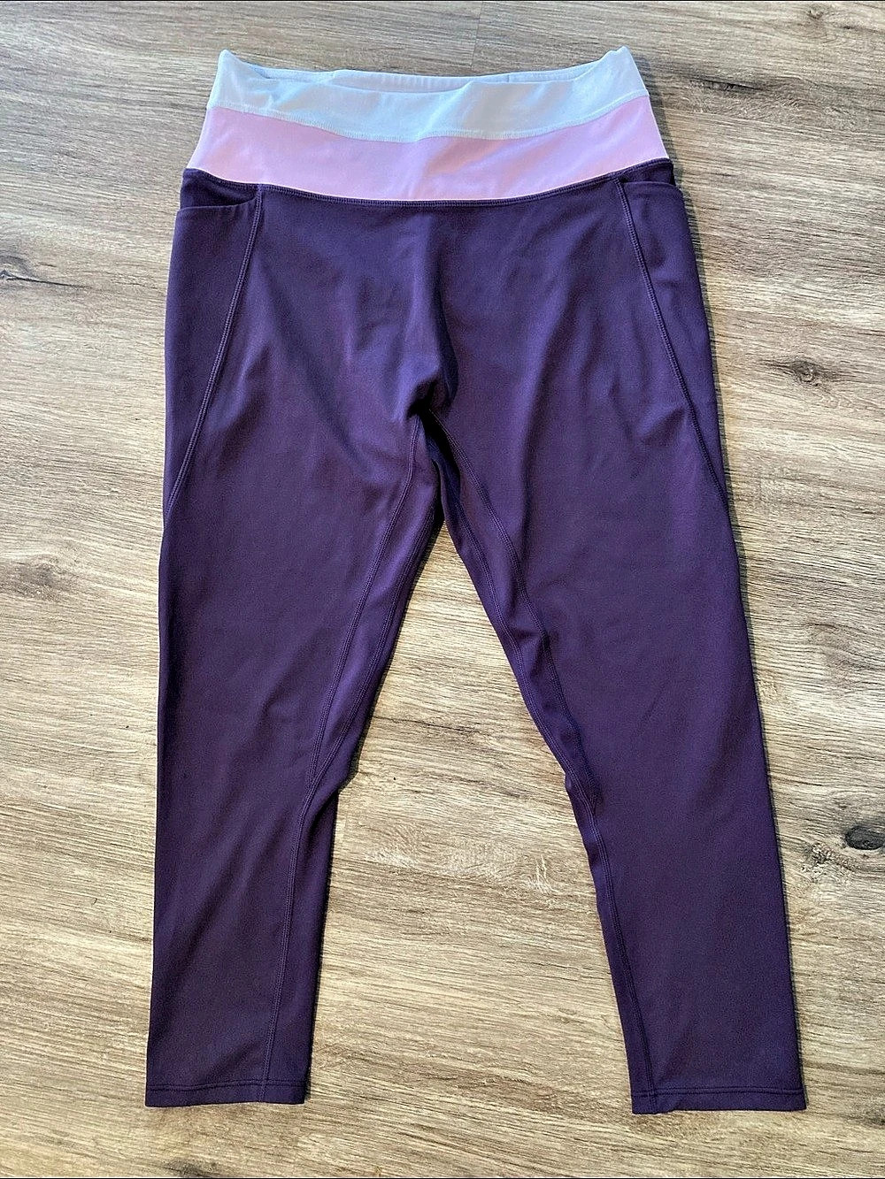 Senita Purple & Pink Athletic Leggings Size Medium Like New